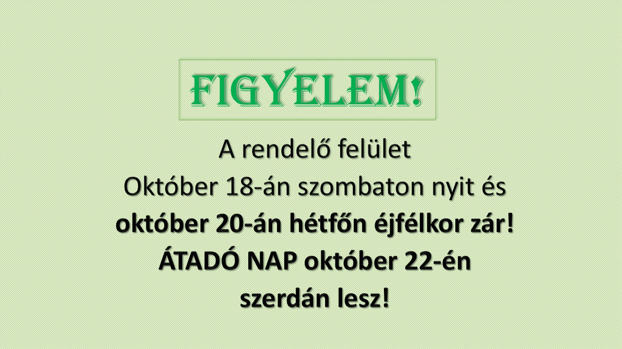 október 22-i átadó nap